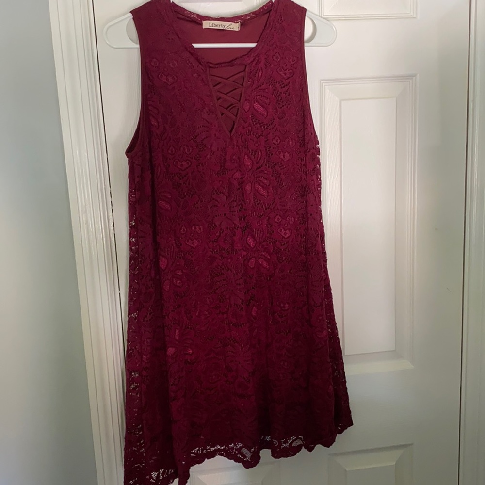 Burgundy Mini dress